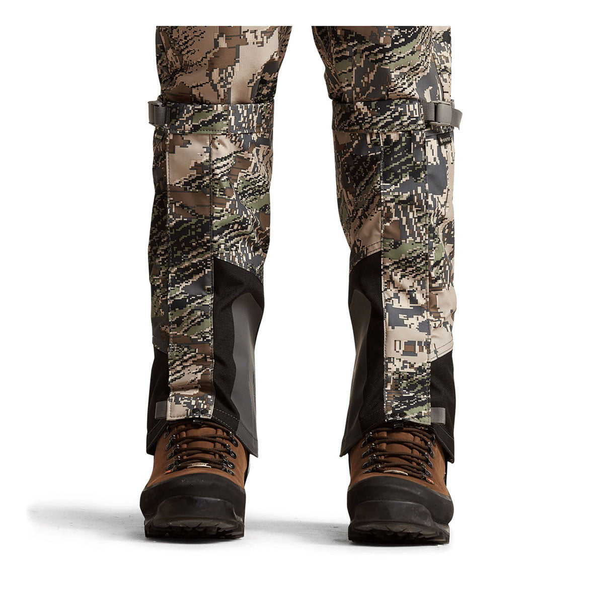 Sitka Stormfront Gore-Tex Gaiter Front Leg Image in Open Country