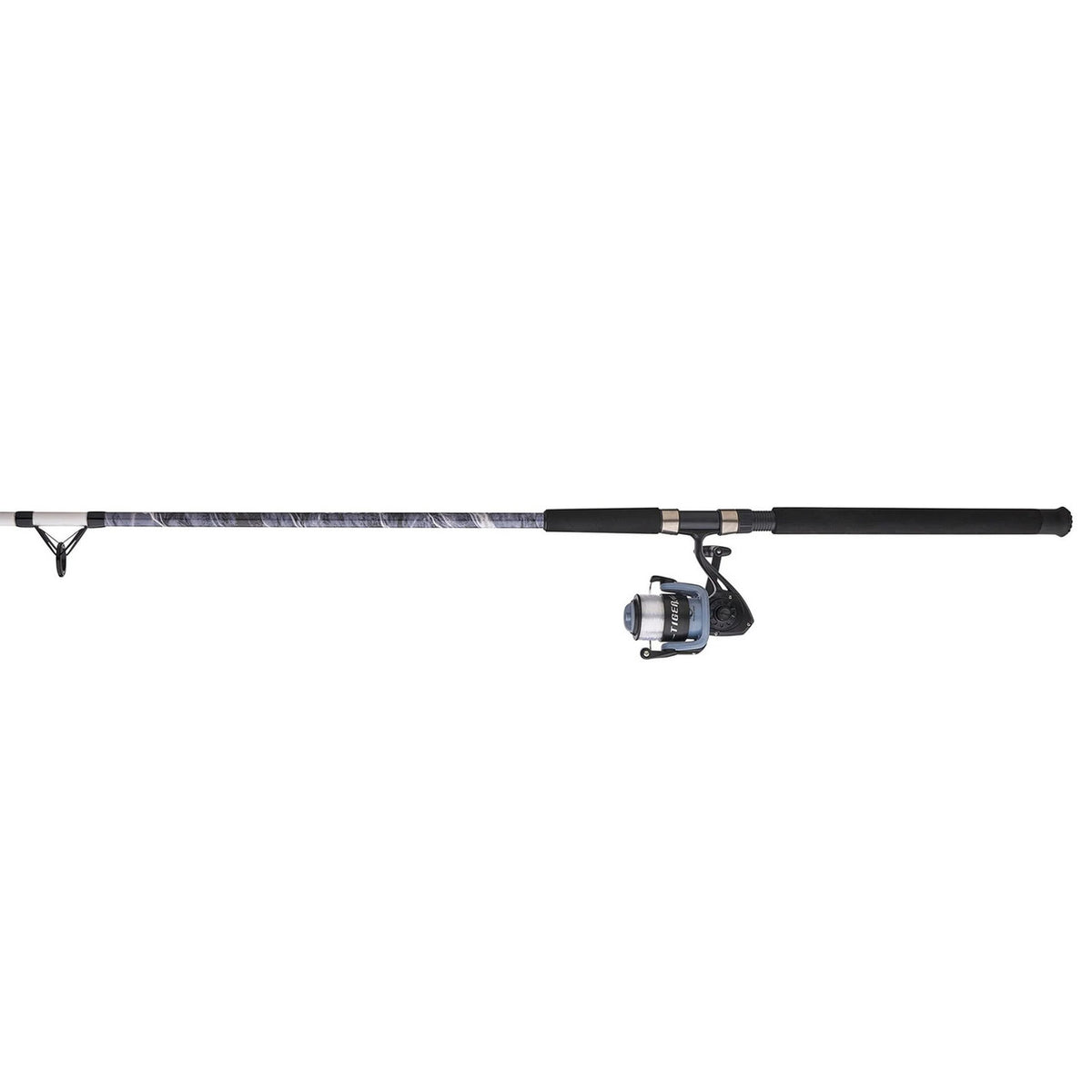 Flipped image of the Shakespeare Tiger Spinning Surf Mossy Oak Kit.