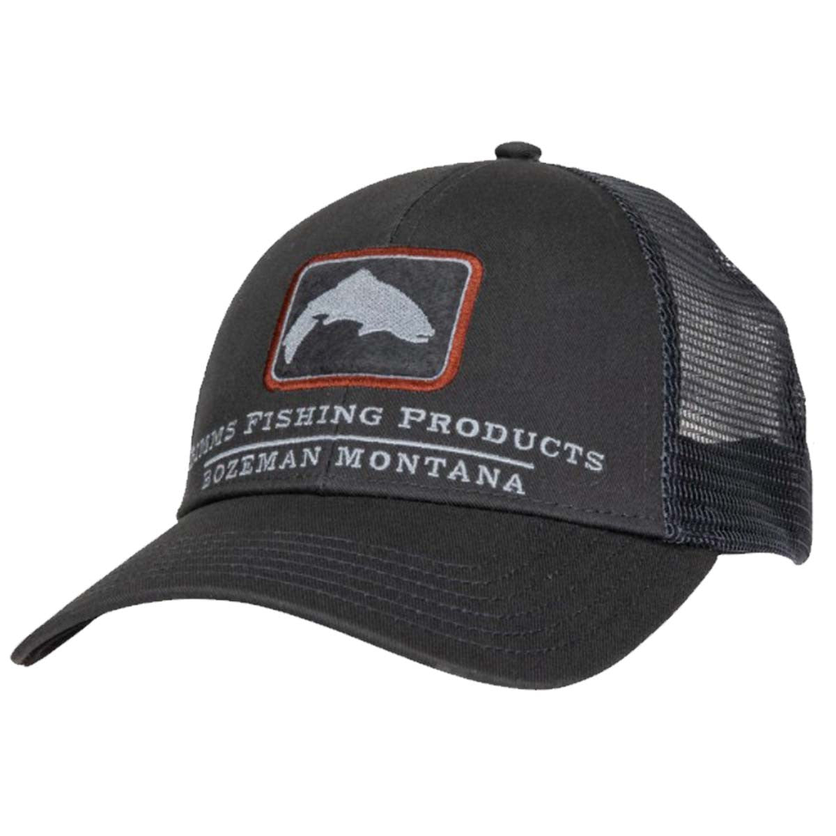 Image of Simms Trout Icon Trucker Hat in Carbon