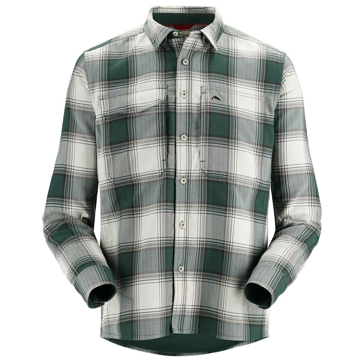 Simms Men's Guide Flannel Product Image Forest-White Dimensional Buffalo