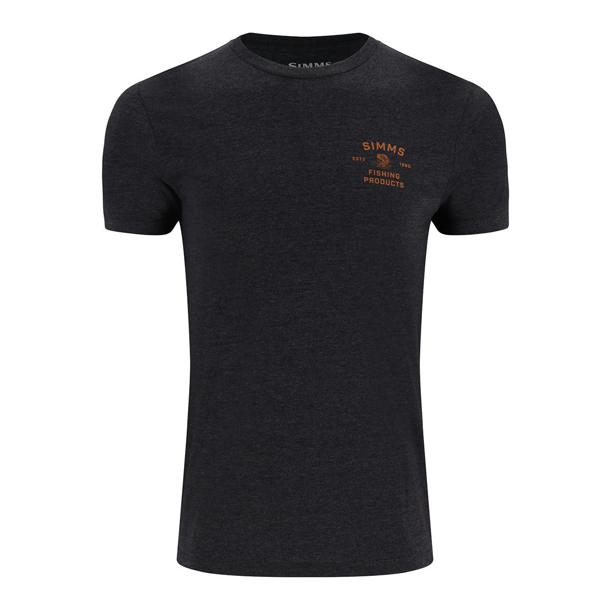 Simms Stacked Bass T-Shirt - Charcoal Heather