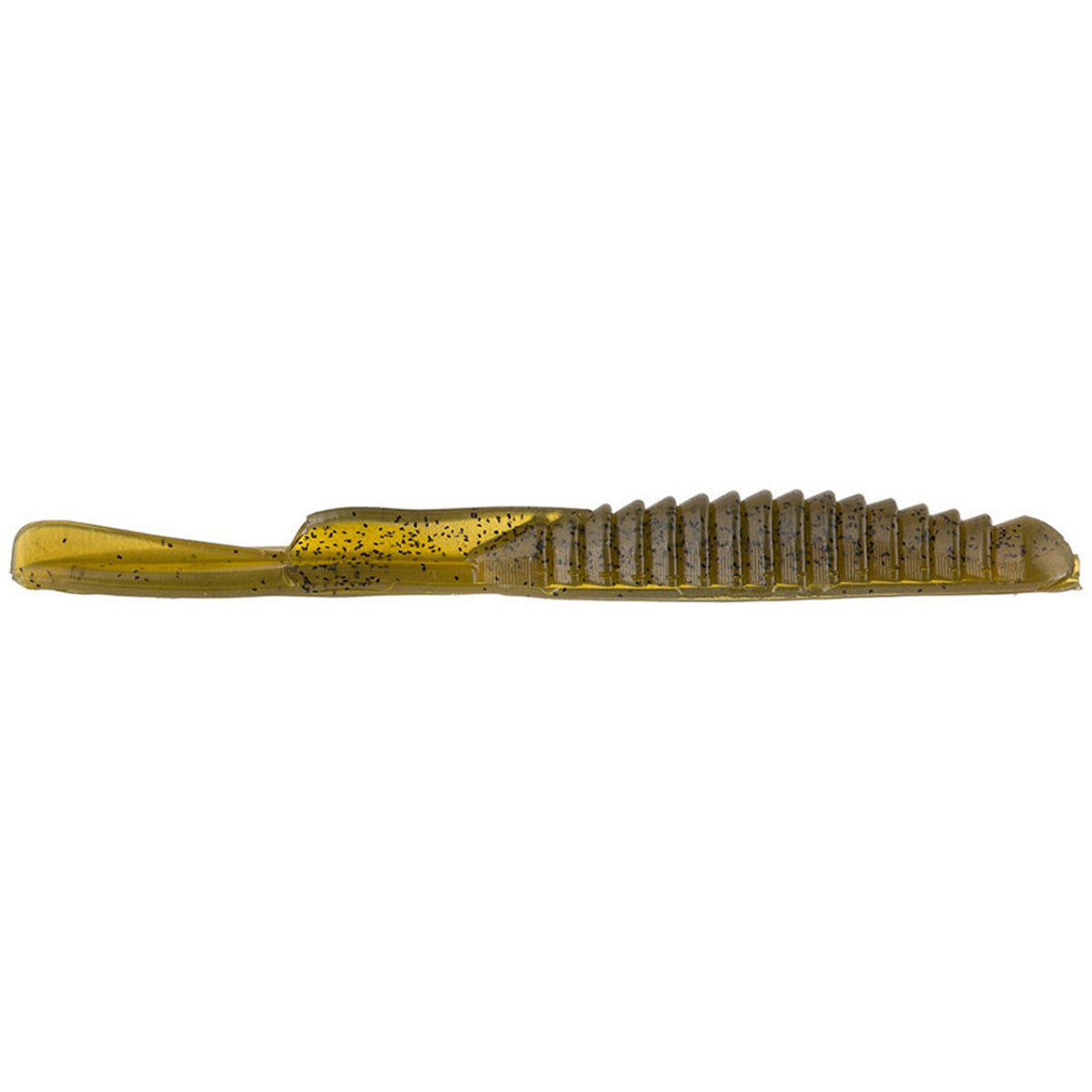 Strike King KVD Drop Shot Half Shell 3.5" Soft Baits Image in Green Pumpkin