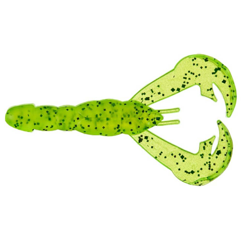 Strike King 4" Rage Craw 7 Pack - Chartreuse Pepper Variation Delta Red