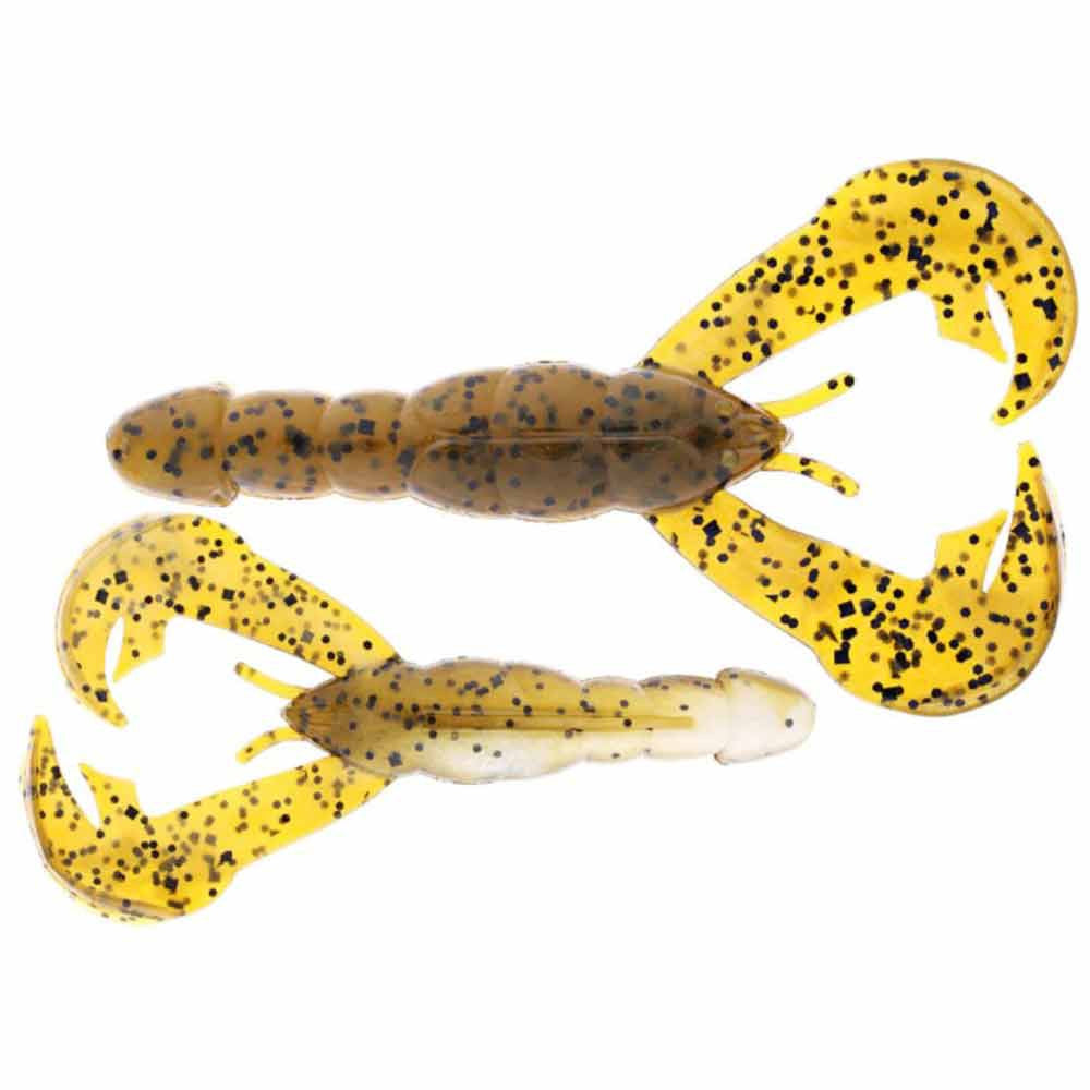 Strike King 4" Rage Craw 7 Pack - Green Pumpkin Pearl Belly Variation Delta Red