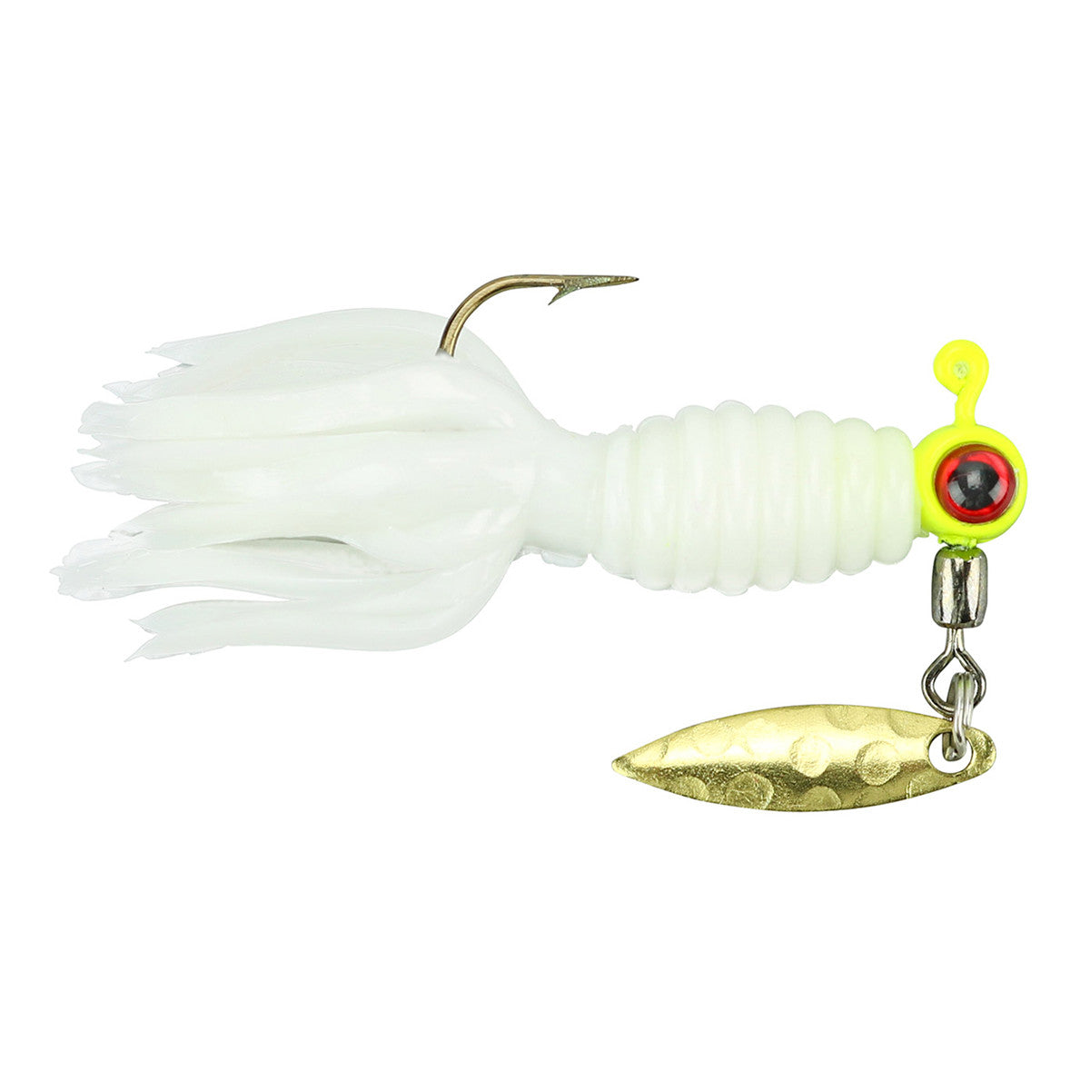 Strike King Sausage Head Spin Pre-Rigged Crappie Thunder Image in White