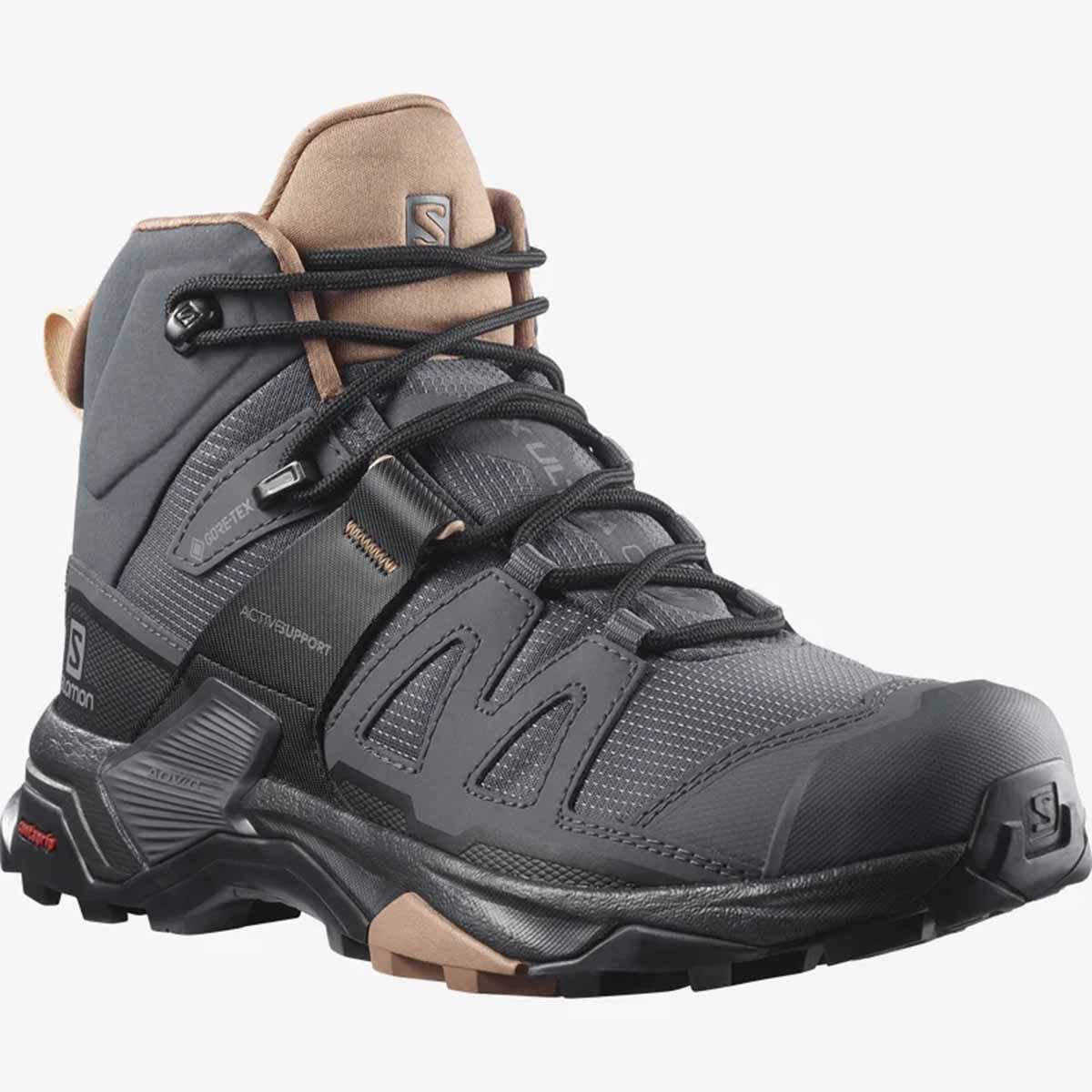Salomon Women's X Ultra 4 Mid GORE-TEX Hiking Boots tilted image