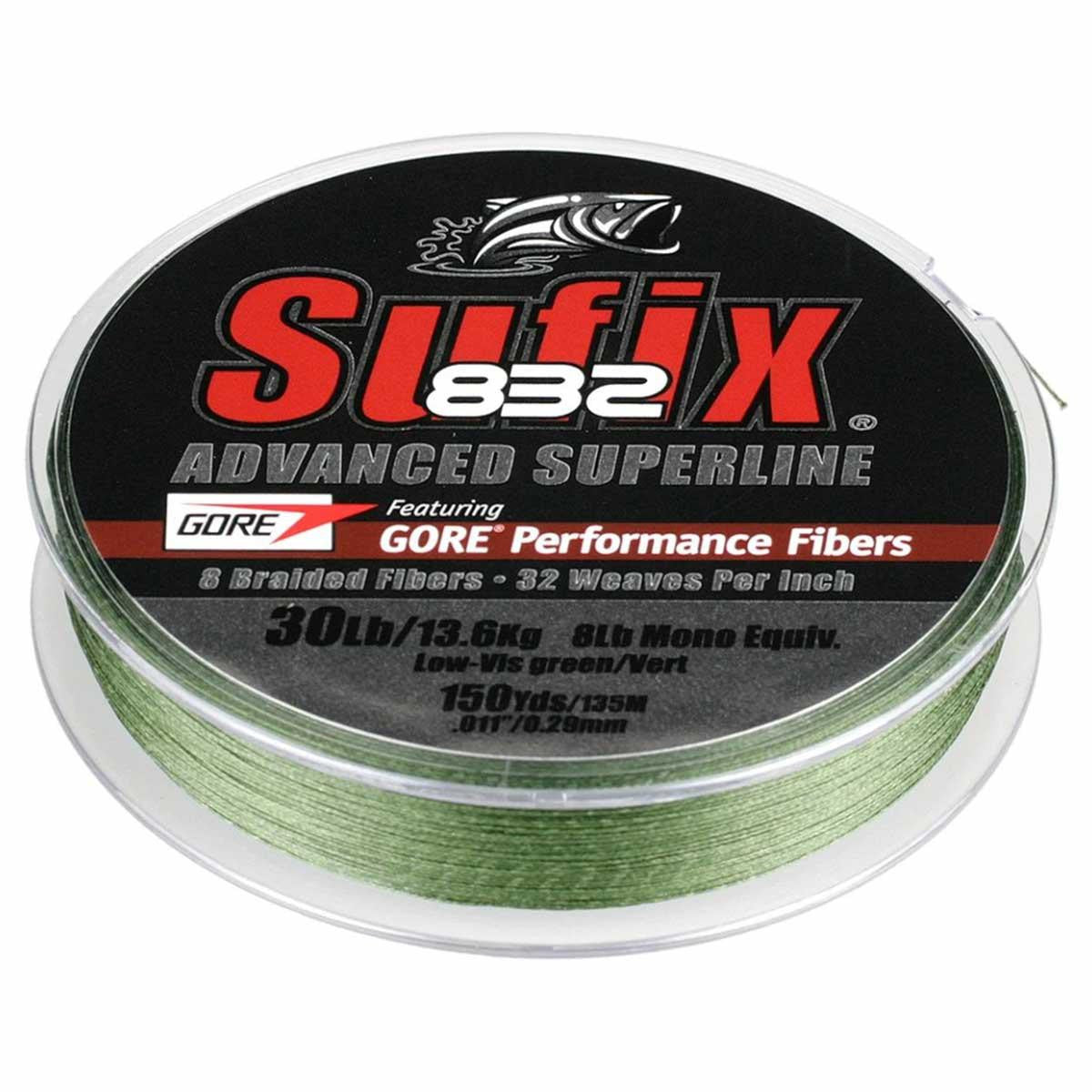 Sufix 832 Advanced Superline Braided Fishing Line Image in Low-Vis Green Sunrise