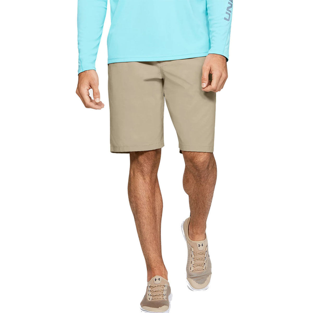 Under Armour Mens Fish Hunter Shorts Image - City Khaki Black