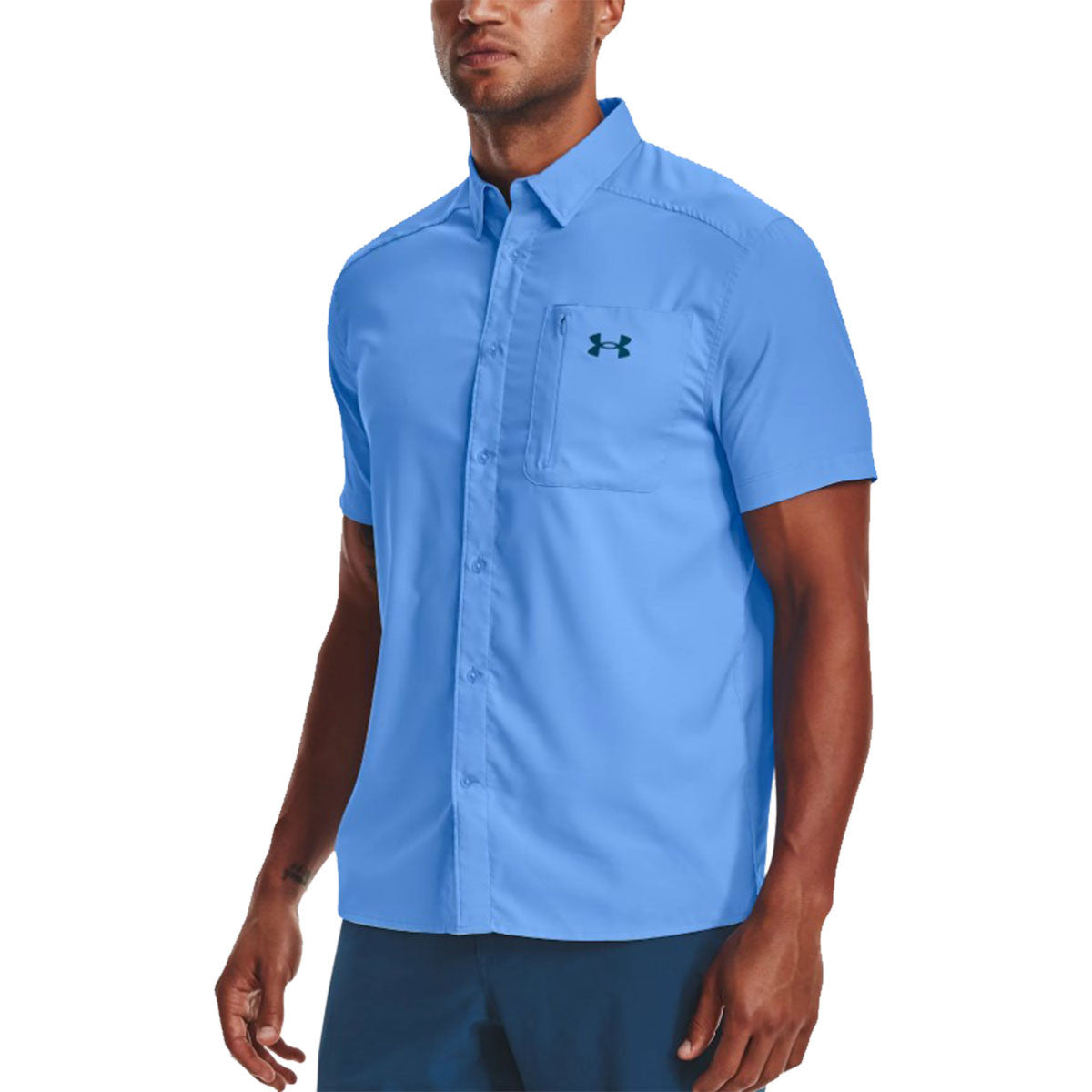 Under Armour Drift Tide 2.0 Short Sleeve Shirt - Carolina Blue-Deep Sea
