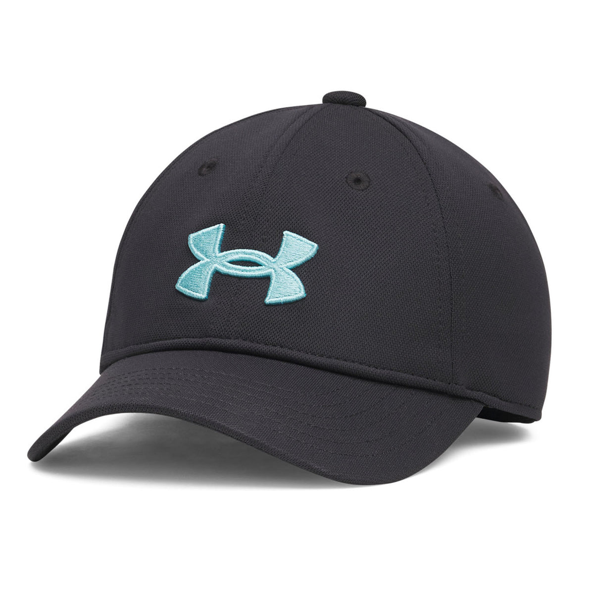Under Armour Youth Blitzing Adjustable Hat Image in Black-Blue Haze