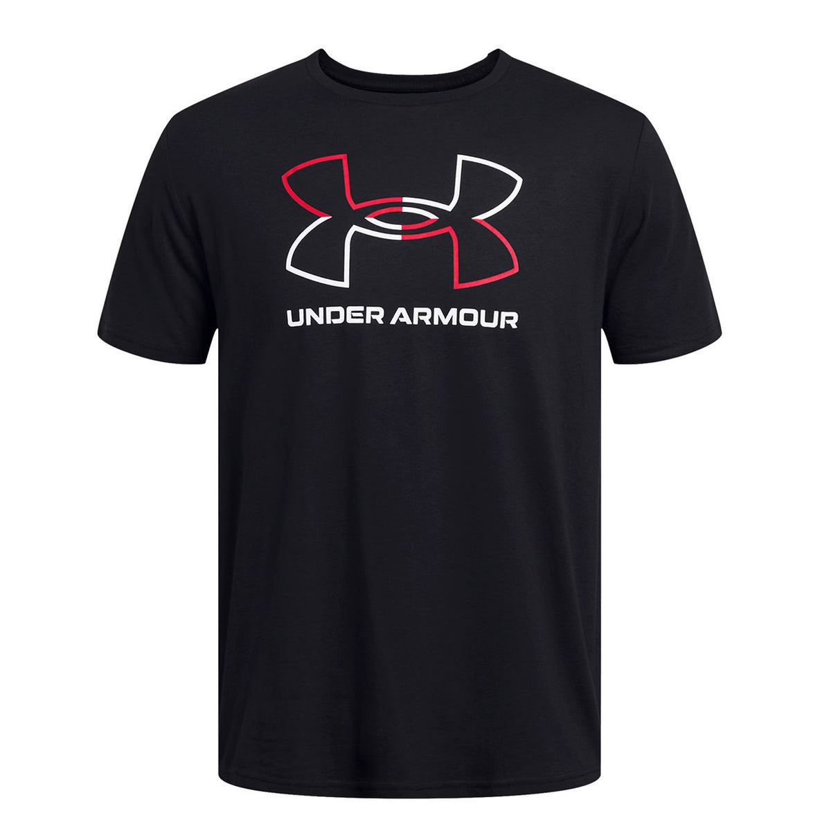 Under Armour Foundation Short Sleeve T-Shirt Front Image in Black-Red
