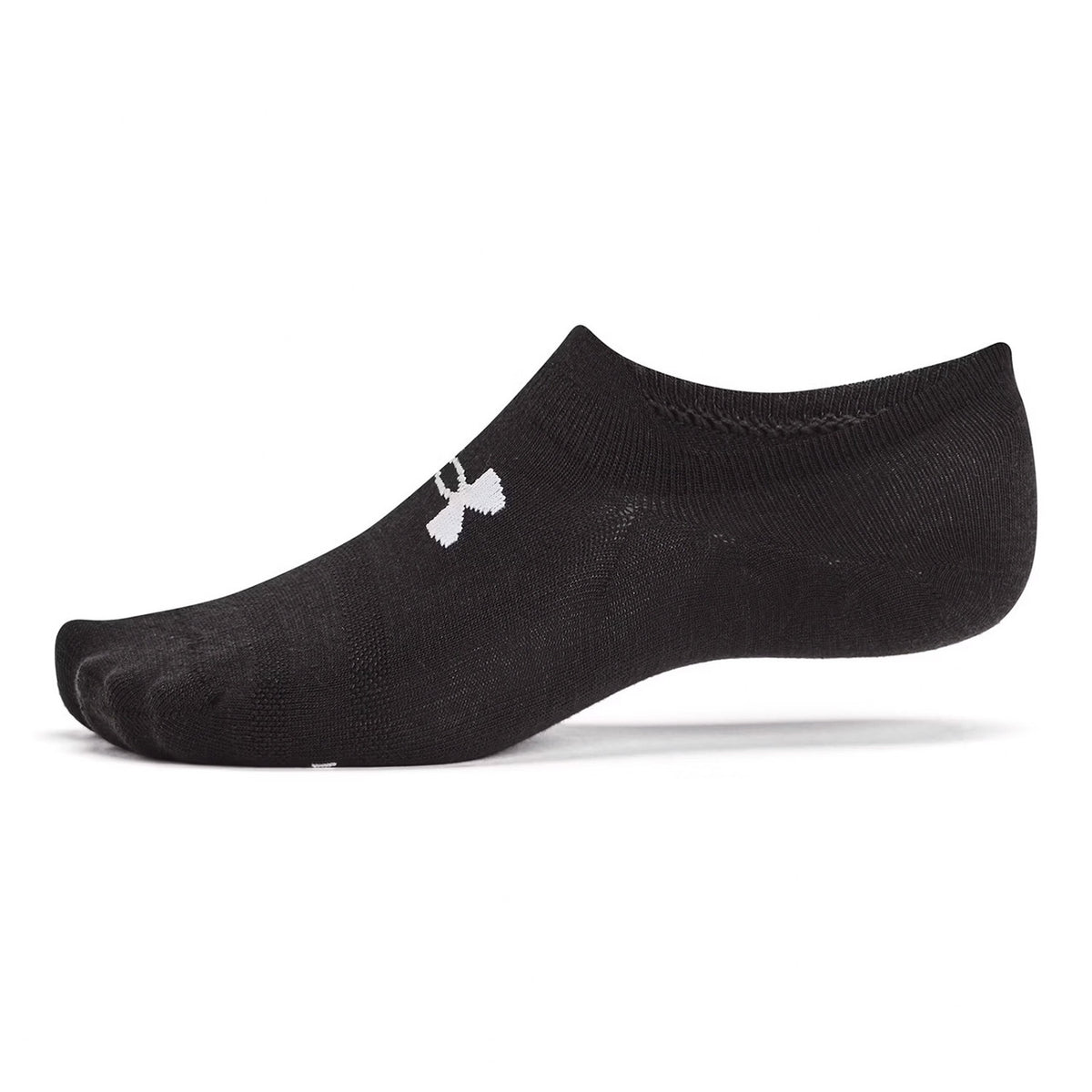 Under Armour Unisex Essential Ultra Low Sock - 6 Pack - Black-Castlerock