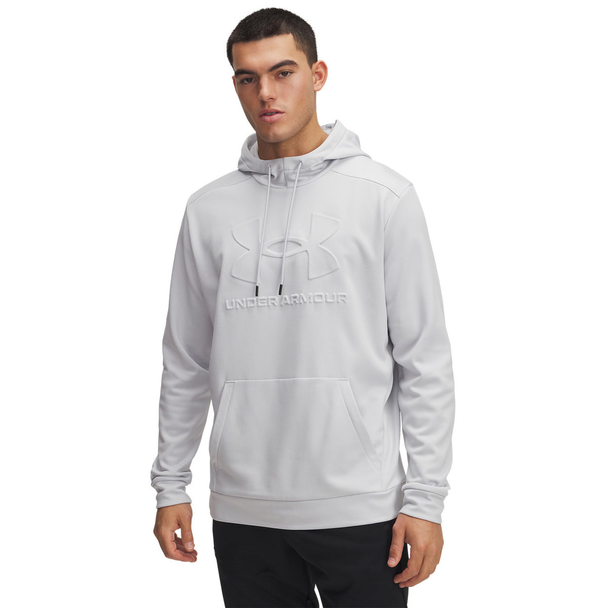 Under Armour Armour Fleece Graphic Hoodie Image in Halo Gray
