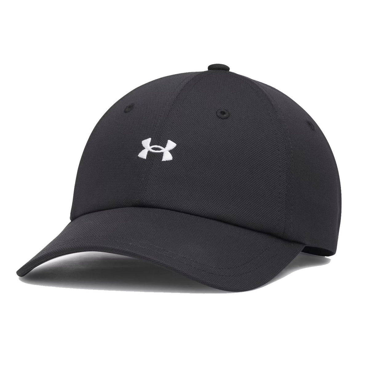Under Armour Women's Blitzing Low Adjustable Hat Front Image in Black-White