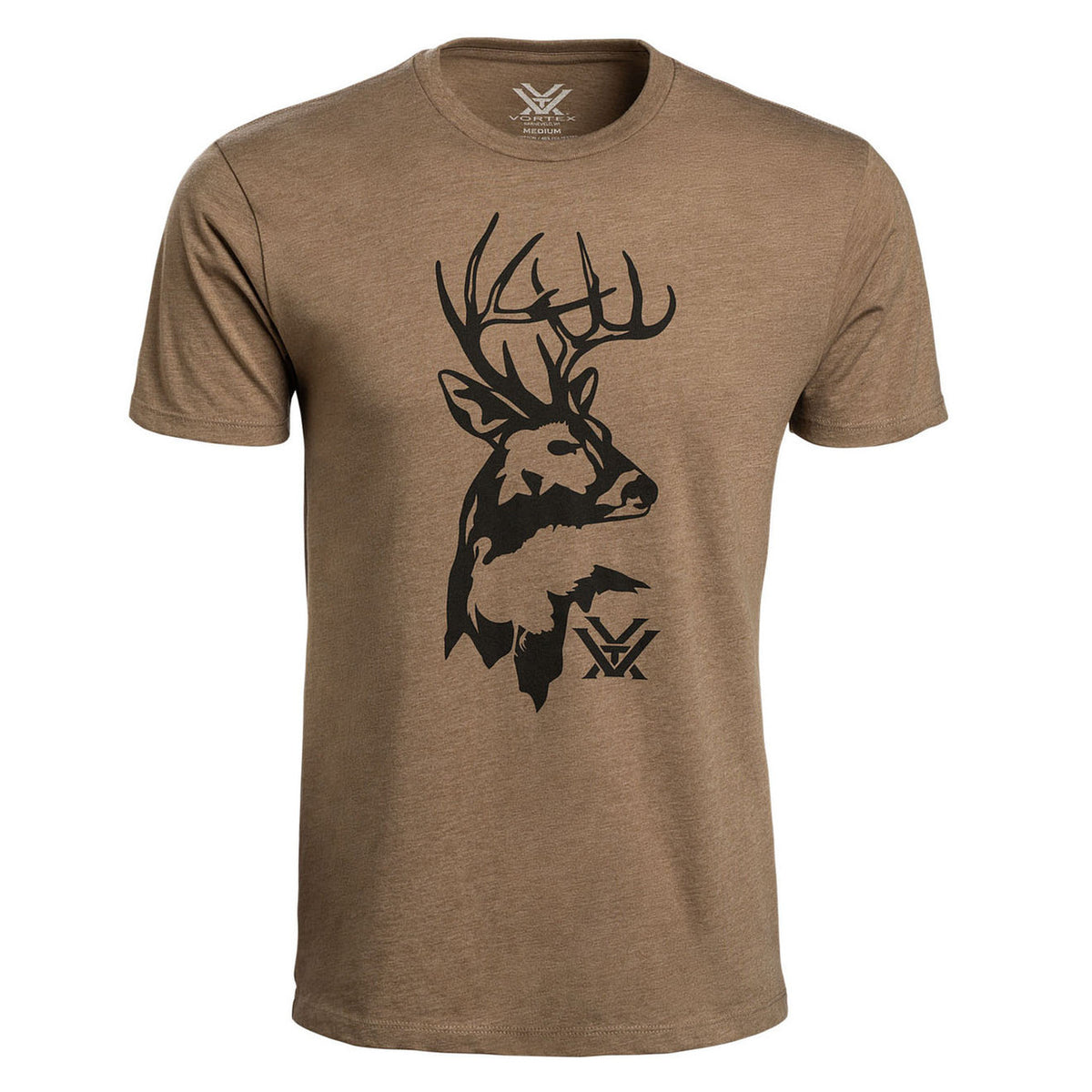 Front Product Image of the Vortex Wild Reveal Short-Sleeve T-Shirt in Coyote Heather