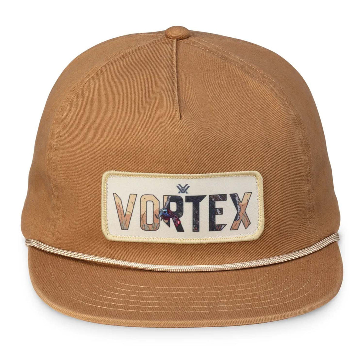 Front image of the Vortex Shock Gobble Camp Hat in Sandbar.