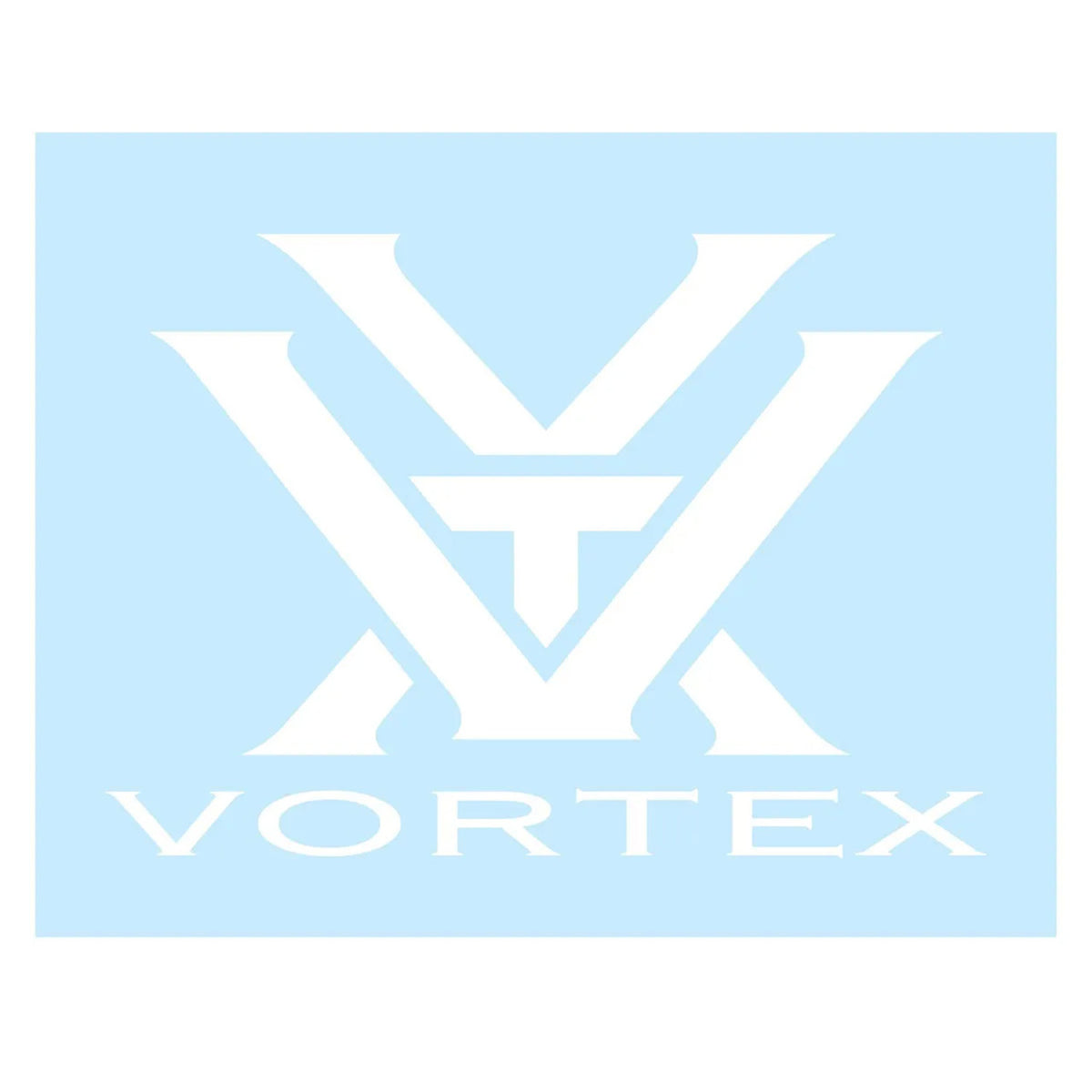 Image of the Vortex Core Logo Large Window Decal in White.