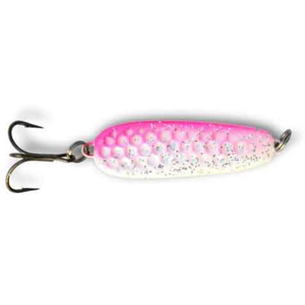 Wizard Custom Tackle Double Header Spoon Bait 2 Pack Pink and White