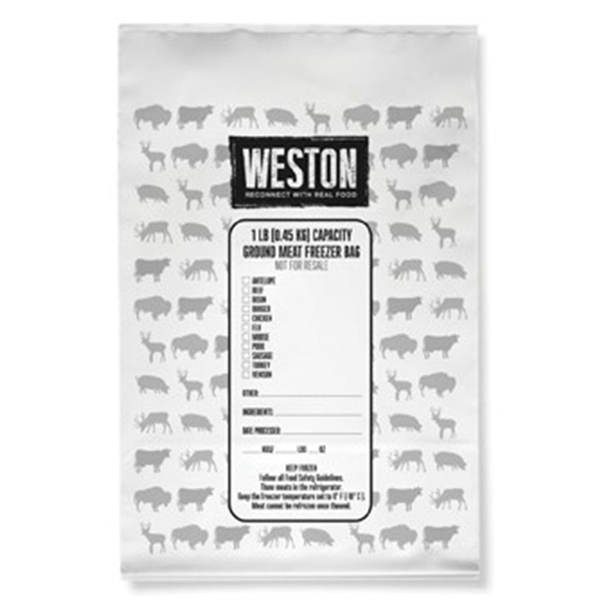 Meat Freezer Bags, 1 LB, 100 Count