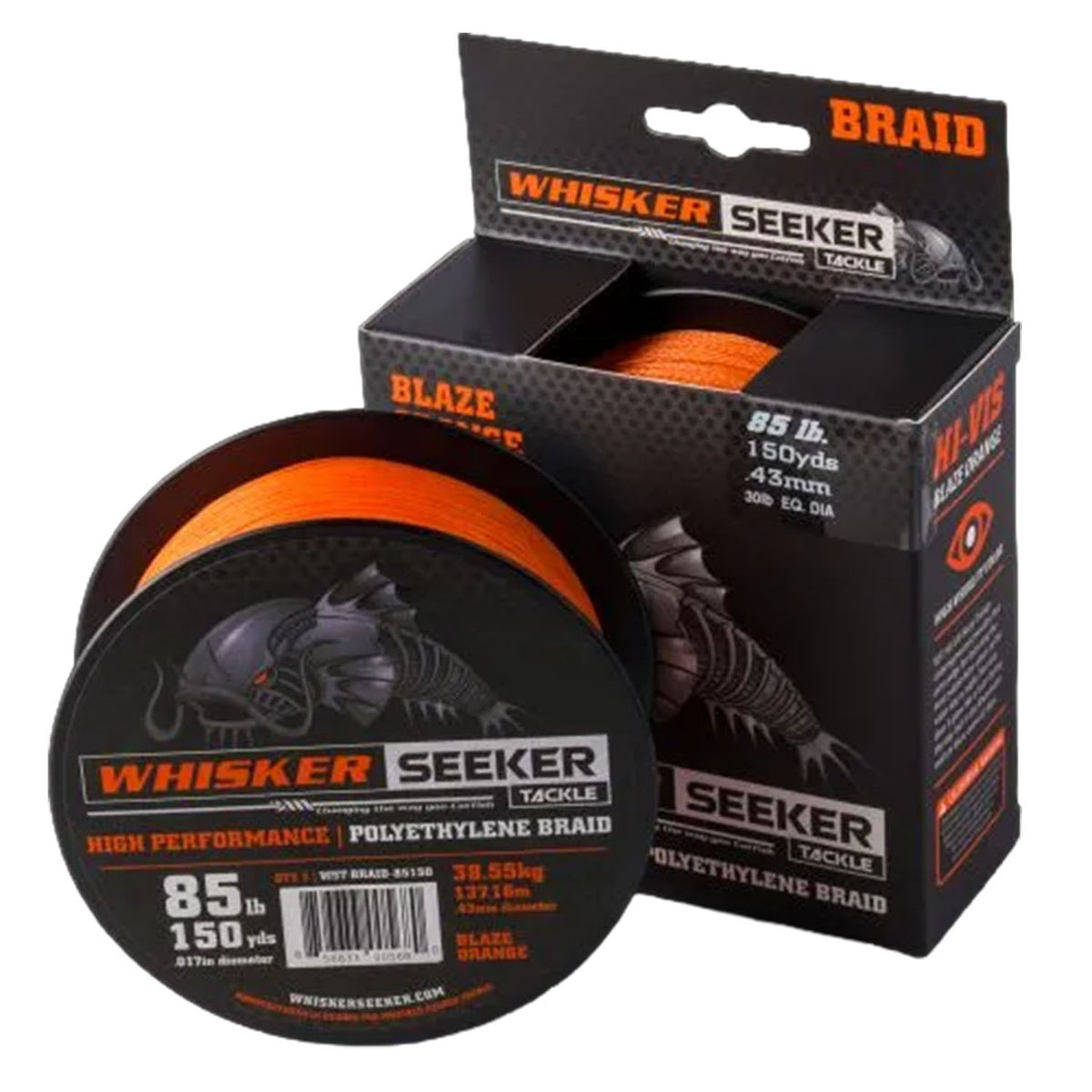 Image of the Whisker Seeker High Vis Braid Catfish Fishing Line.