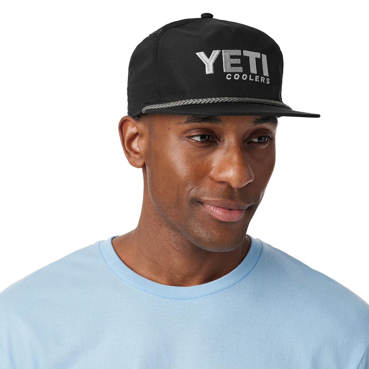 Yeti Flat Brim Rope Hat Front Model Image