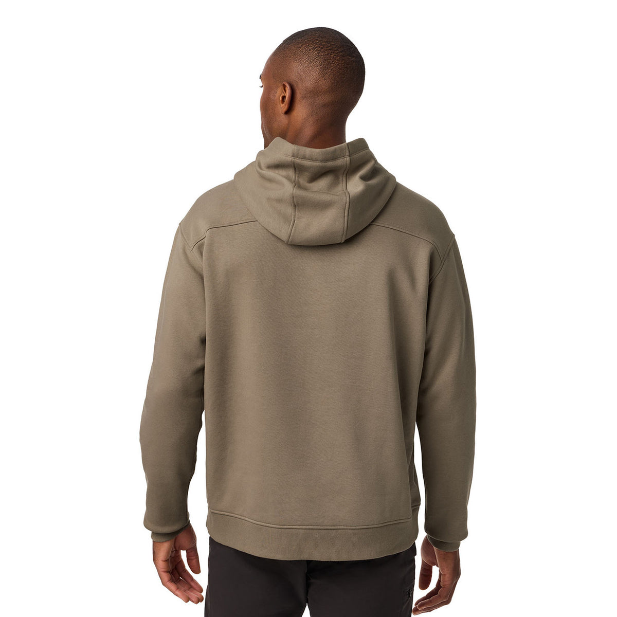 Yeti Logo Fleece Hoodie Back Model Image