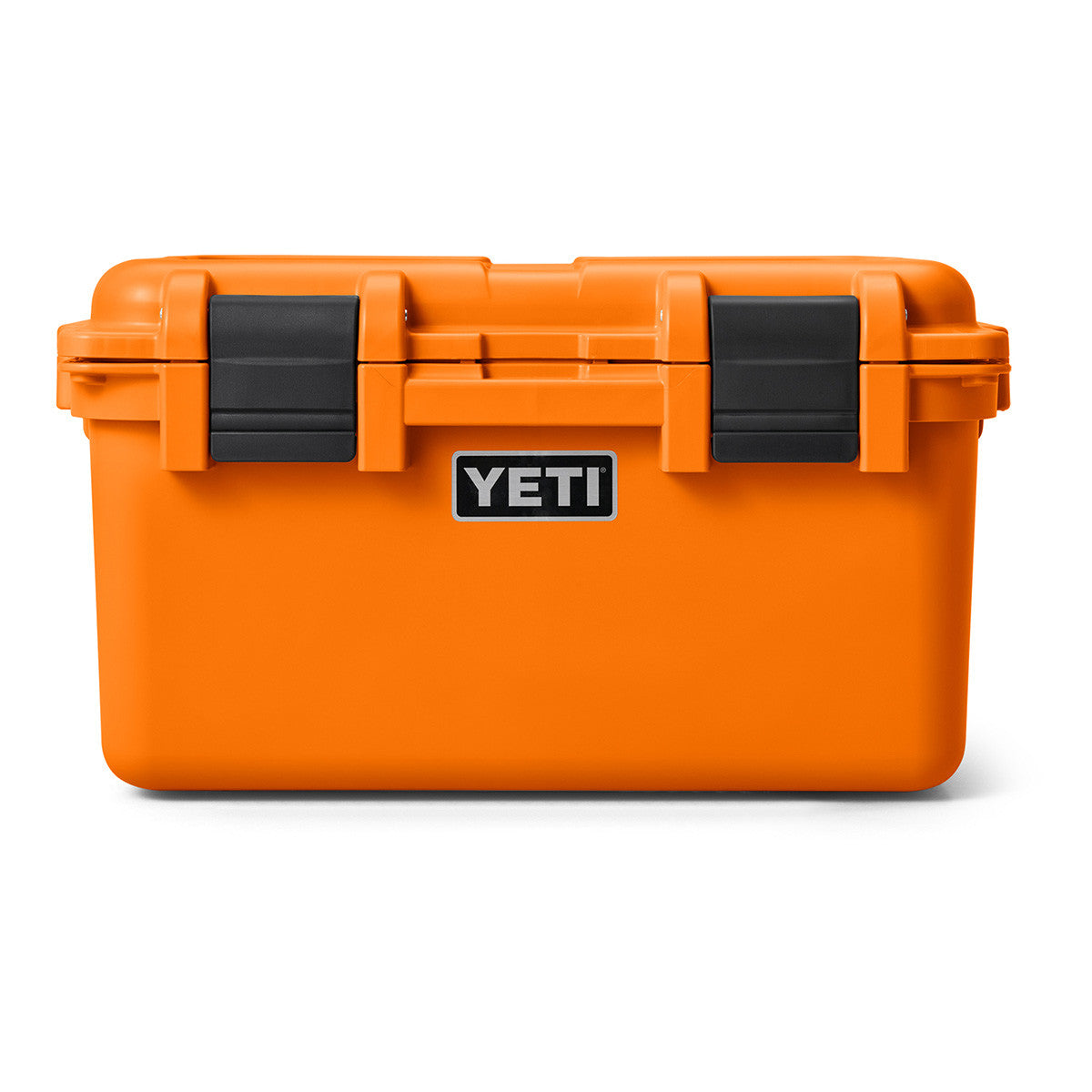 Yeti LoadOut GoBox 30 Gear Case Front Image in King Crab Orange