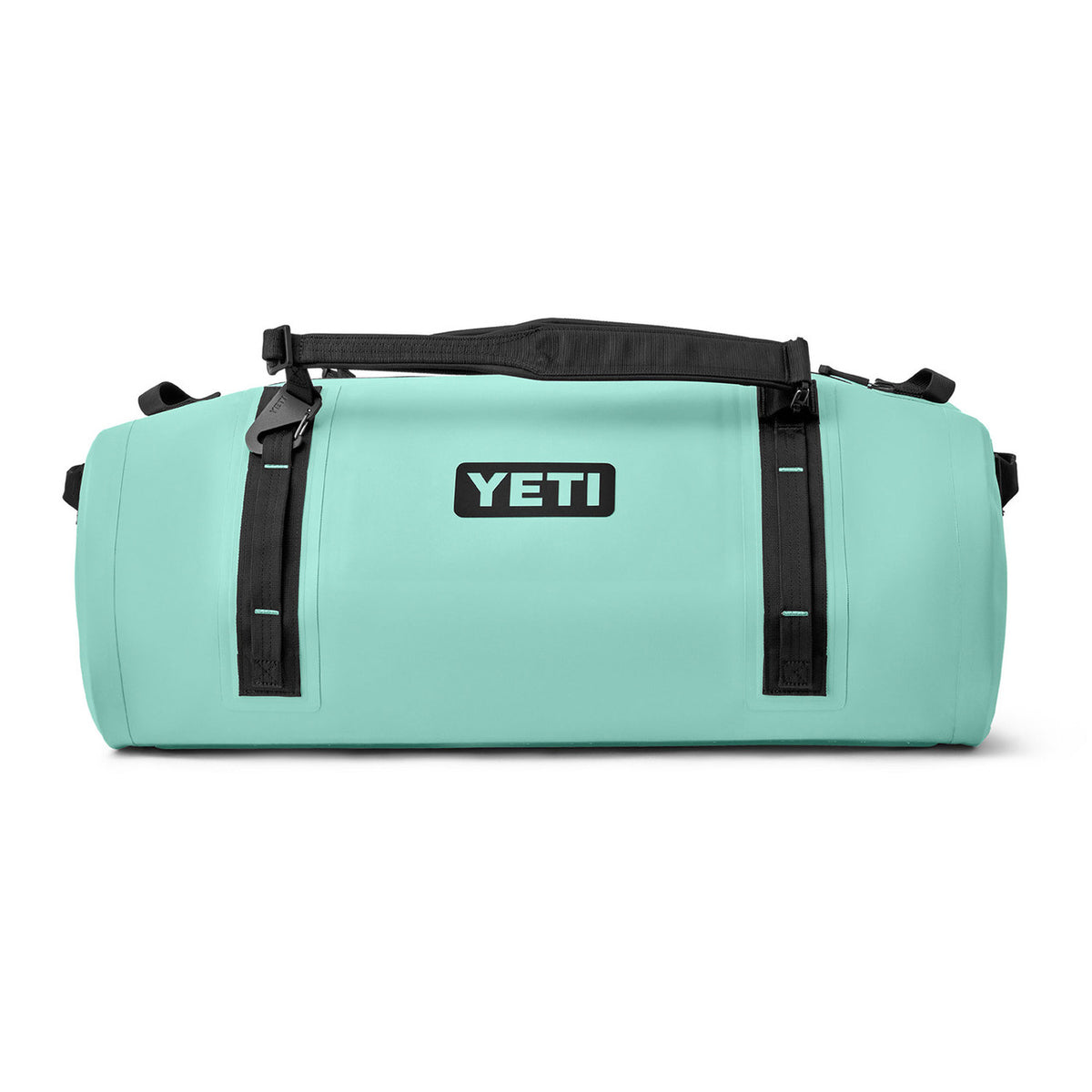 Front Image of the Yeti Panga 75L Waterproof Duffel Bag in Seafoam