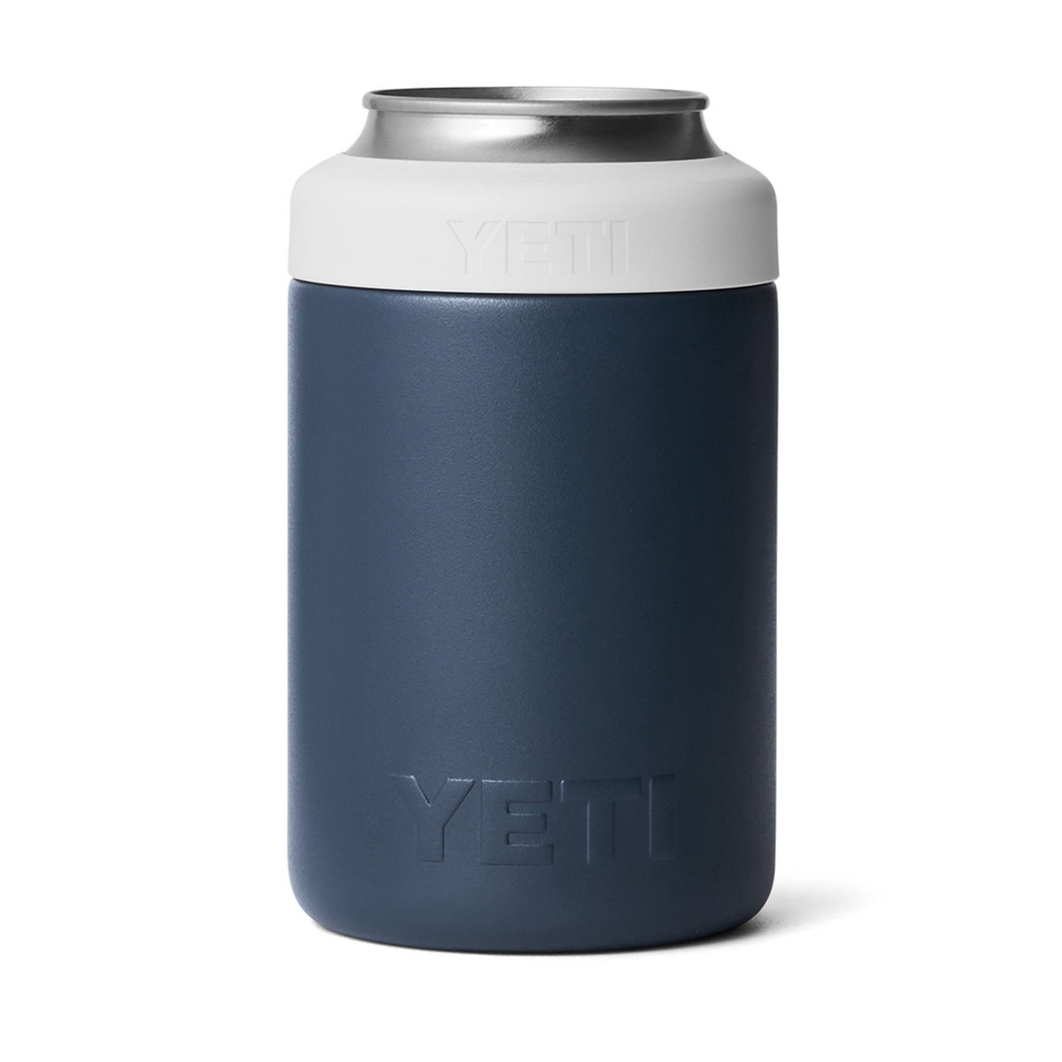 Back Image of the Navy Yeti Rambler 12 oz. Colster 2.0 with Colored-Matched Gasket.