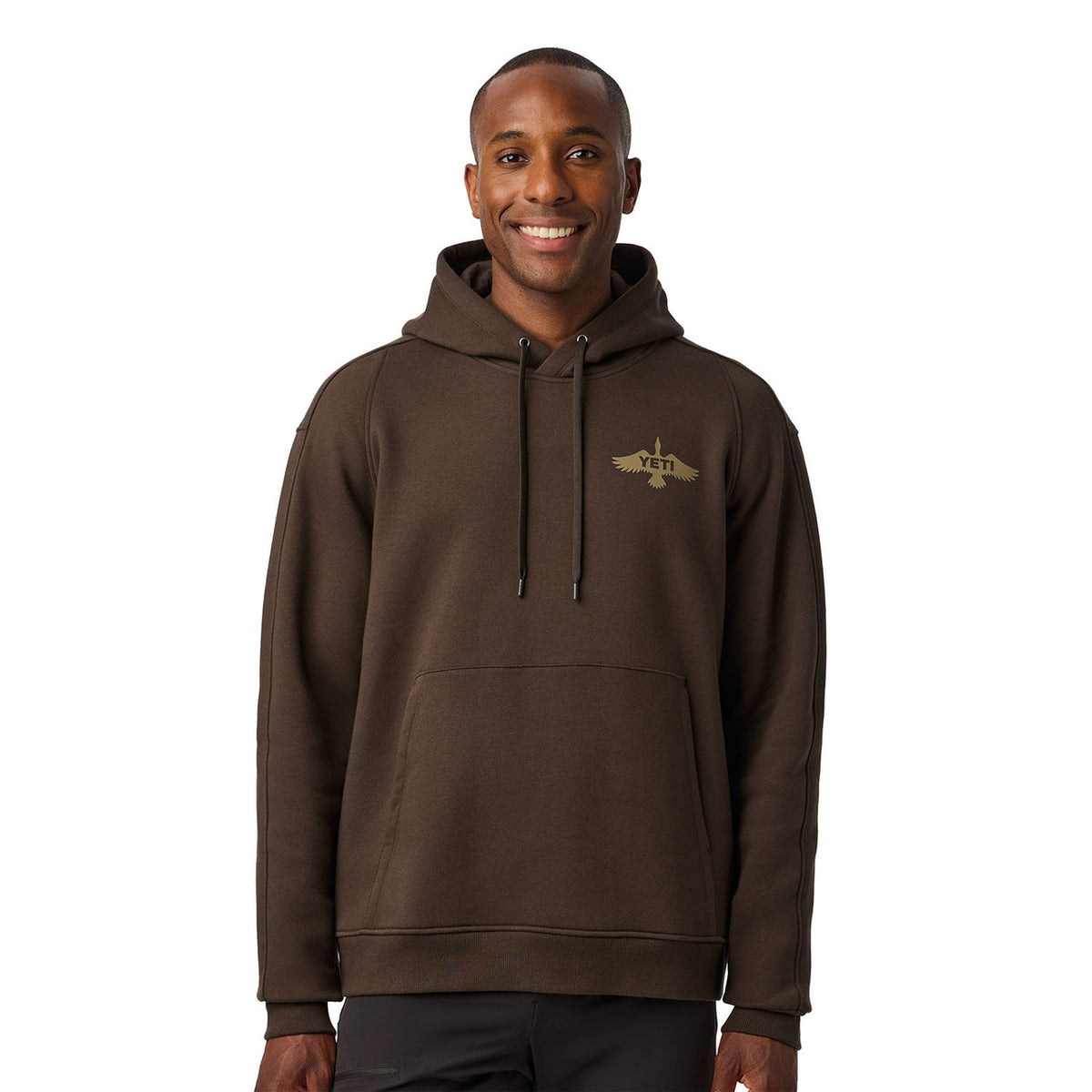 Yeti Wetlands Fleece Hoodie Front Model Image
