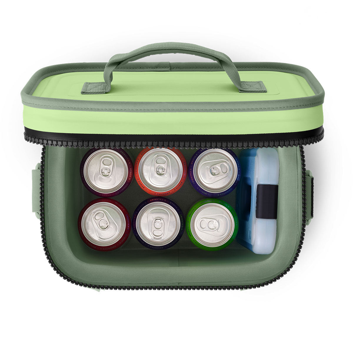 Yeti Hopper Flip 8 Soft Cooler Top Image in Key Lime