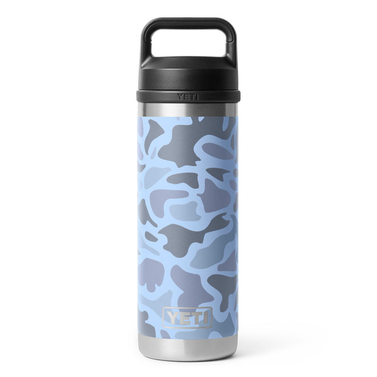 Yeti Rambler 18 oz. Water Bottle with Chug Cap Image in Blue Camo