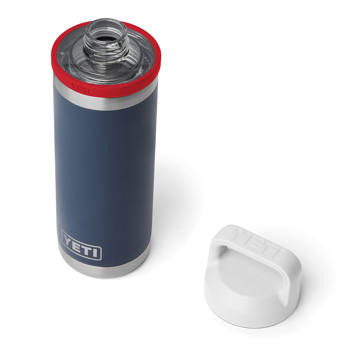 Yeti Rambler 18 oz. Water Bottle with Chug Cap Top Image.