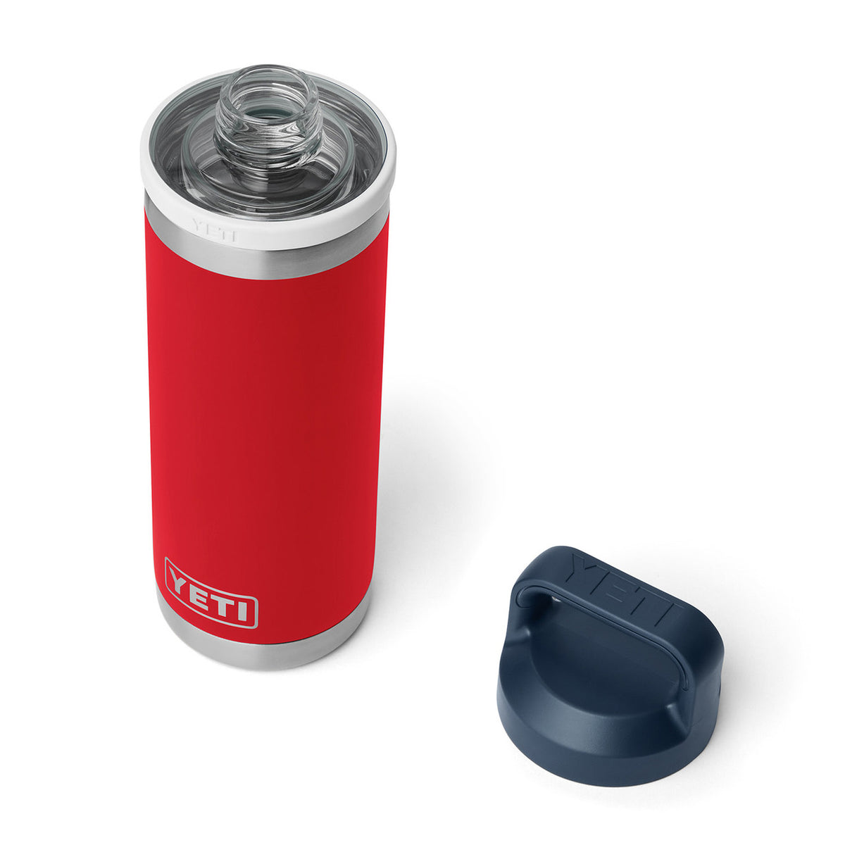 Yeti Rambler 18 oz. Water Bottle with Chug Cap Top Image.