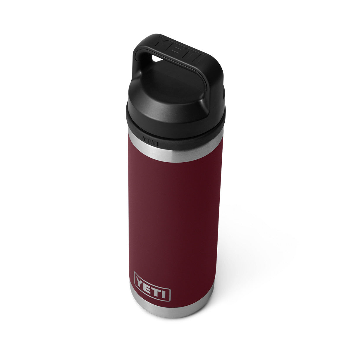 Yeti Rambler 18 oz. Water Bottle with Chug Cap Top Image in Wild Vine Red
