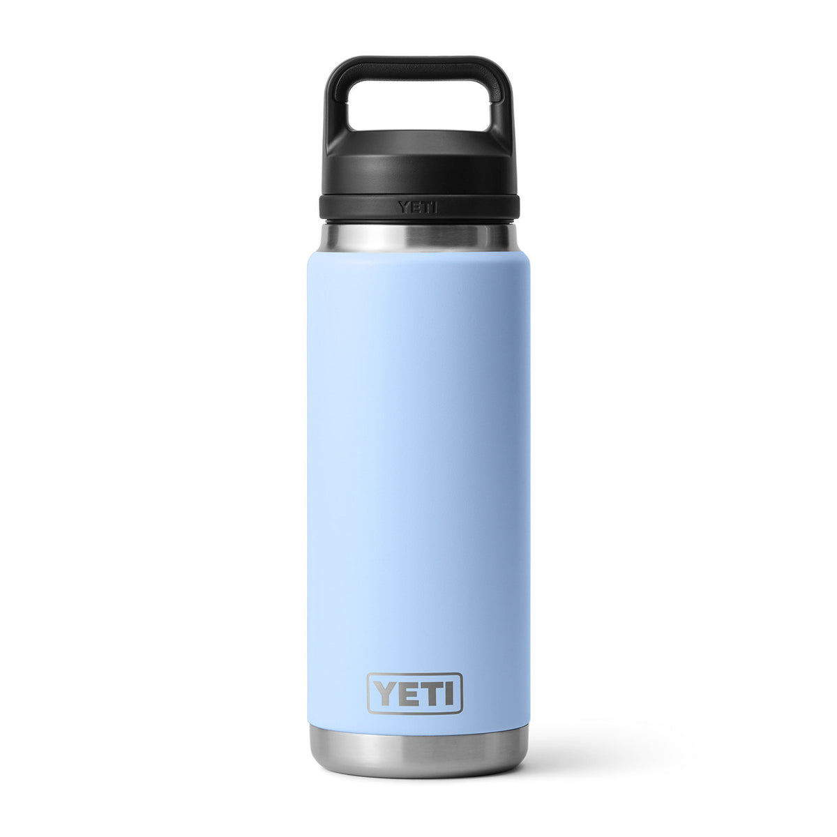 Yeti Rambler 26 oz. Water Bottle with Chug Cap Top Image in Big Sky Blue