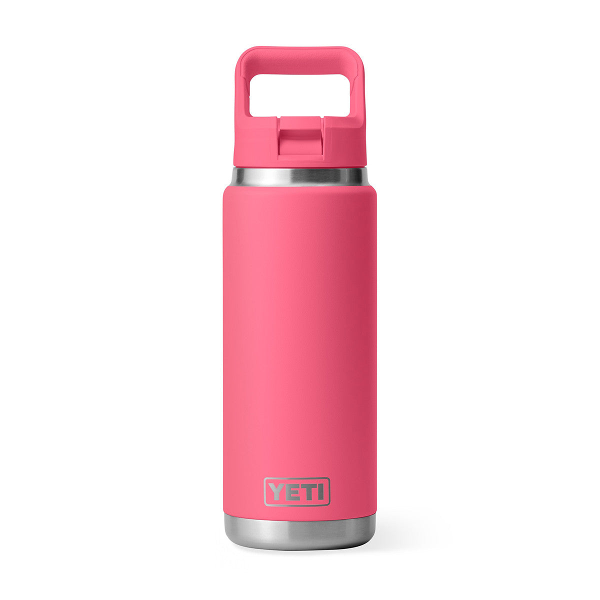 Yeti Rambler 26 oz. Water Bottle with Color-Matched Straw Cap Image in Tropical Pink