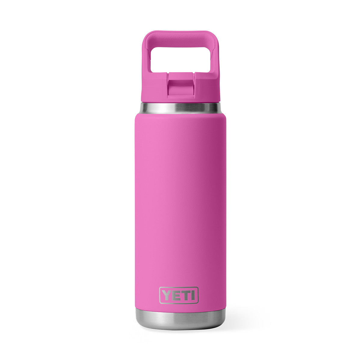 Yeti Rambler 26 oz. Water Bottle with Color-Matched Straw Cap Image in Wildflower Fuchsia