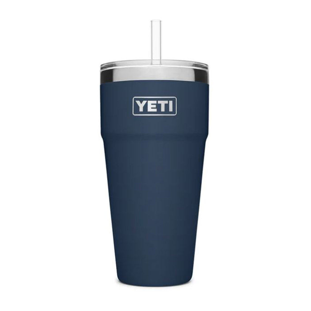 Yeti Rambler 26 oz. Stackable Cup with Straw Lid Image in Navy