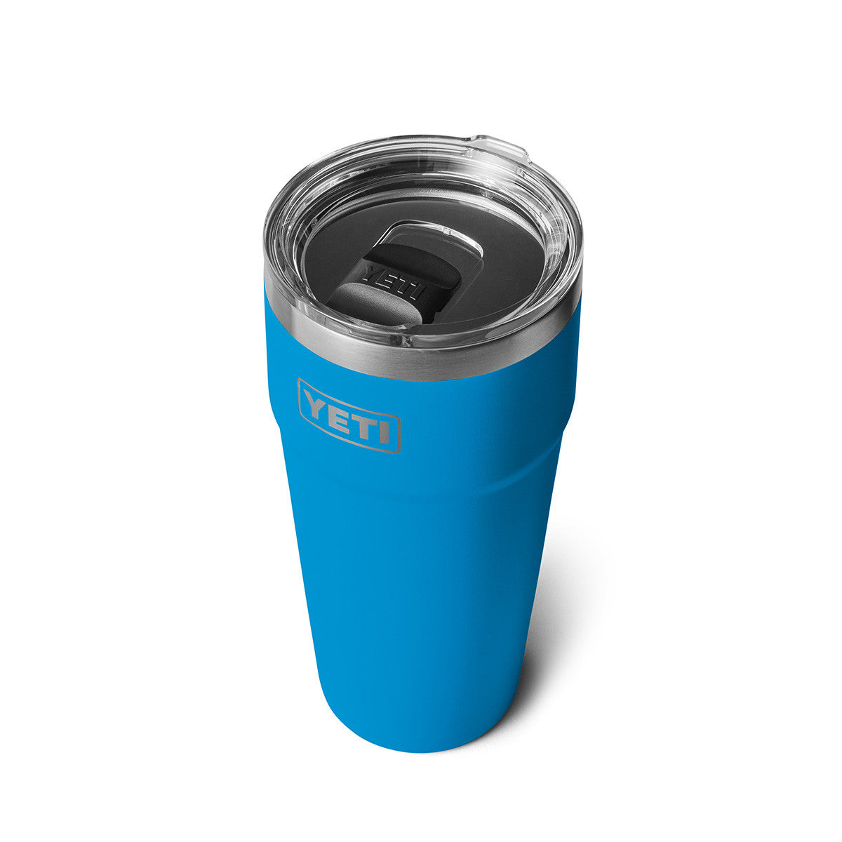 Yeti Rambler 30 oz. Stackable Cup with MagSlider Lid Top Image in Big Wave Blue