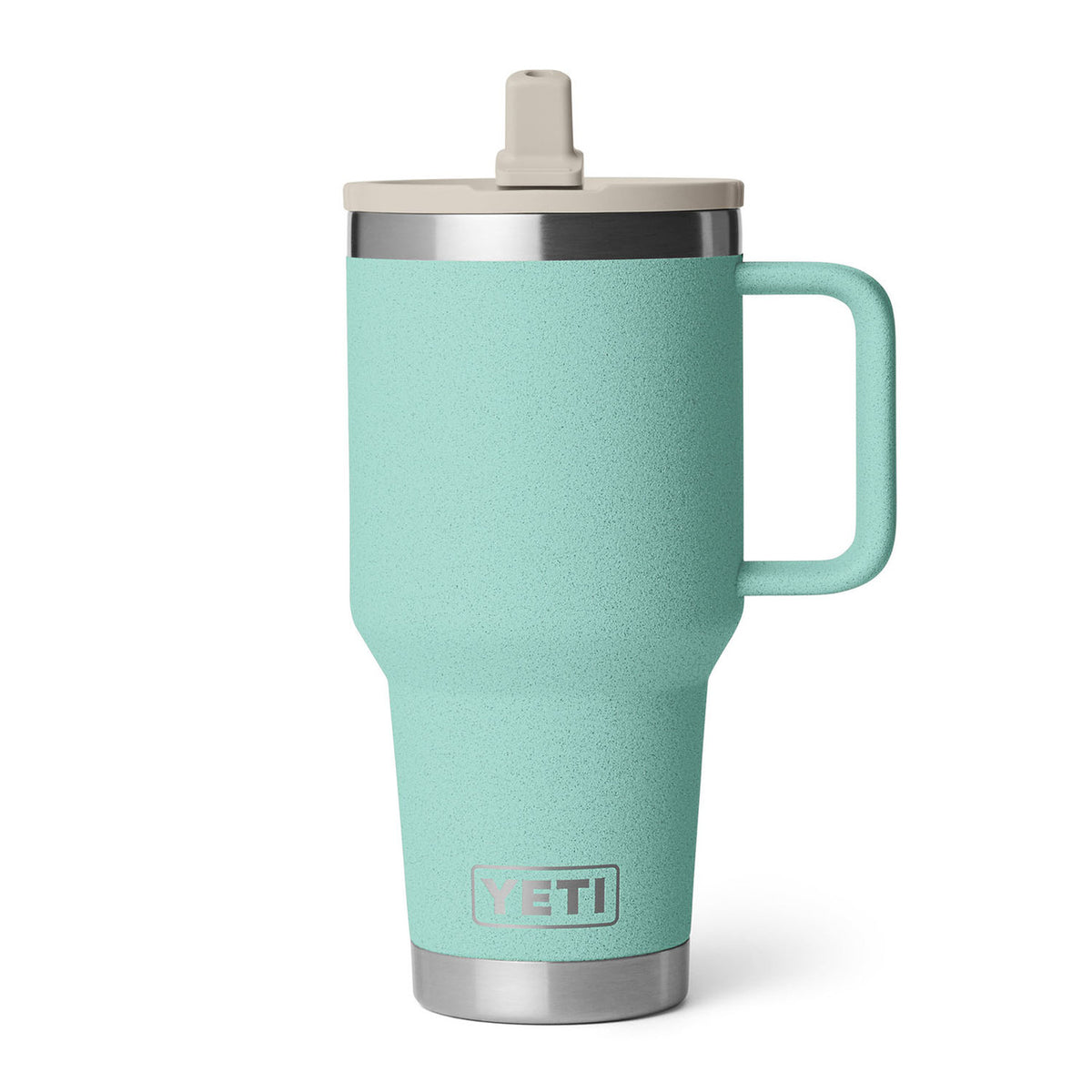 Image of the Yeti Rambler 30 oz. Travel Straw Mug with Color-Matched Straw Lid in Sea Stone