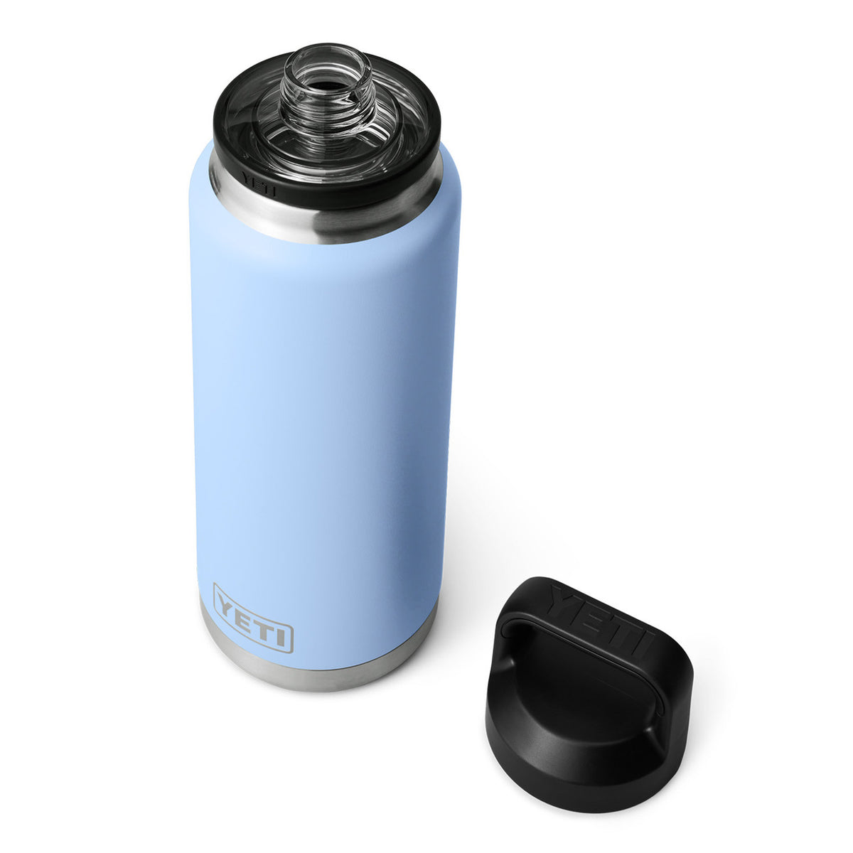 Rambler 36 oz. Water Bottle with Chug Cap Top Image in Big Sky Blue