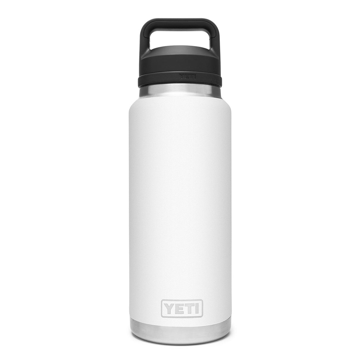 Rambler 36 oz. Water Bottle with Chug Cap Back Image in White