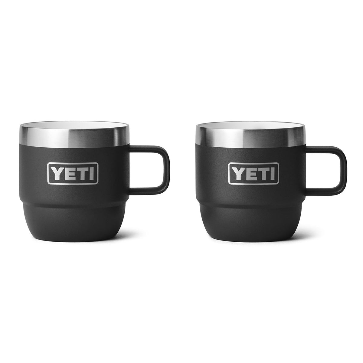 Yeti Rambler 6 oz. Stackable Mugs with Durasip Ceramic Lining, 2 Pack Image in Black