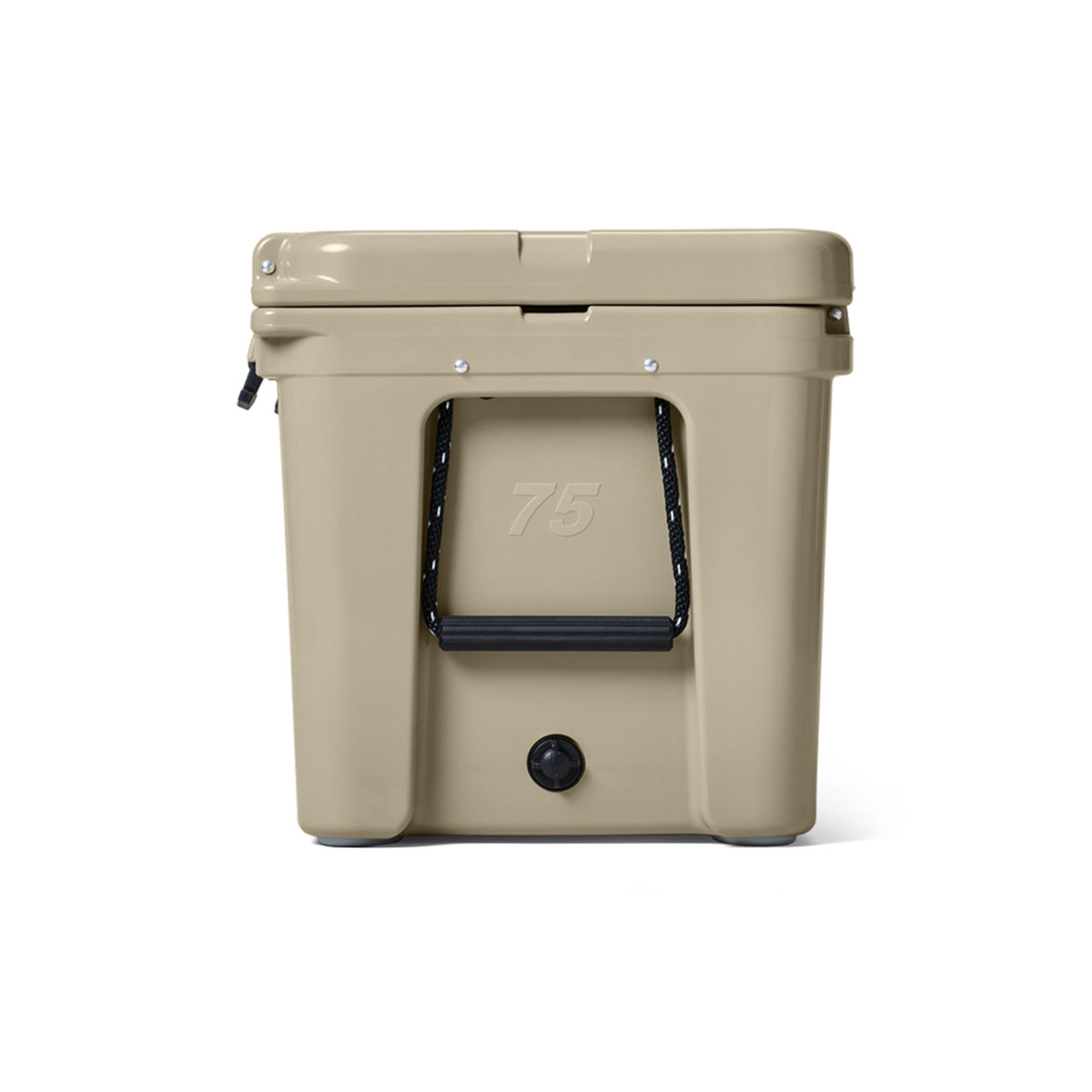 Yeti Tundra 75 Hard-Sided Cooler Side Image in Tan