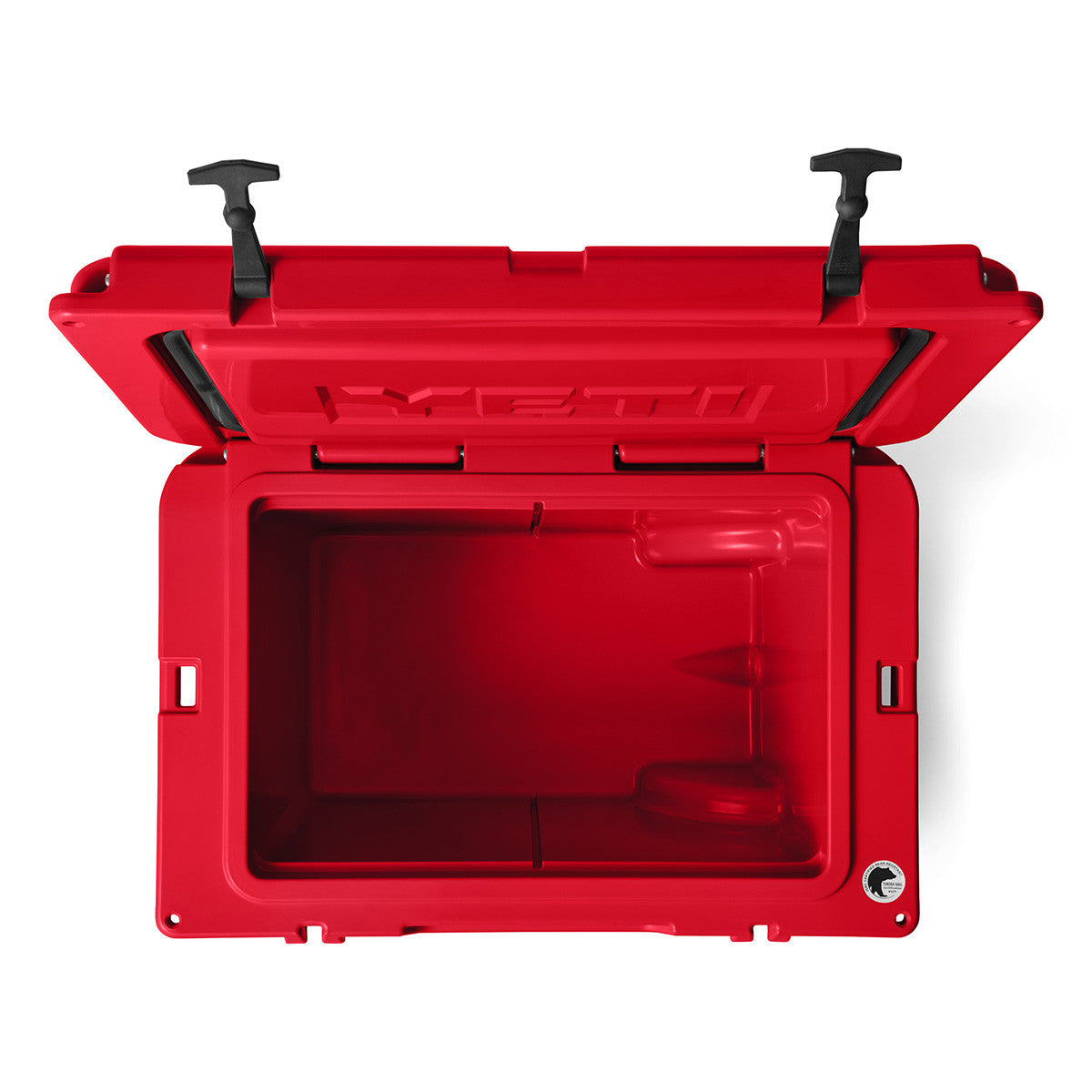 Yeti Tundra Haul Wheeled Cooler Open Image.