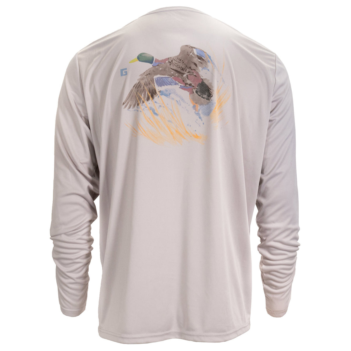 Watercolor Mallard Moisture Management Long Sleeve Tee