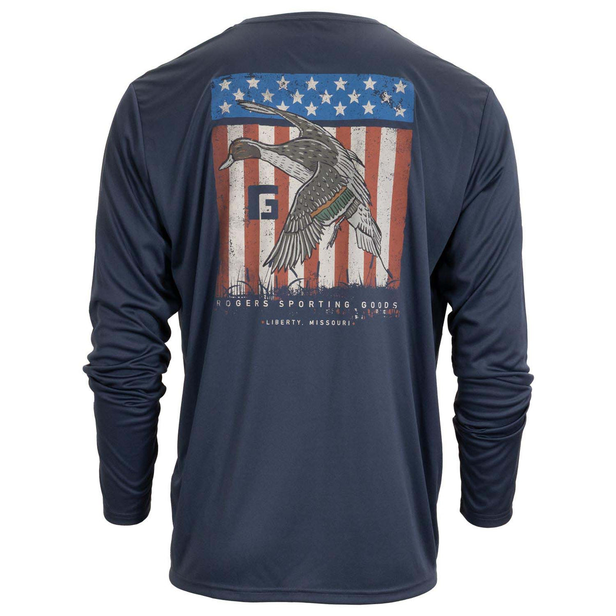 Patriotic Pintail Moisture Management Long Sleeve Tee