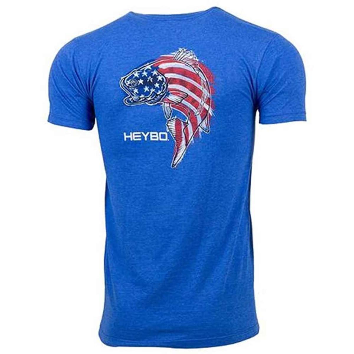 Merica Bass Tee Royal Heather