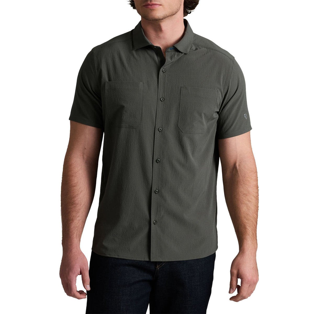 Edge Short Sleeve Button-Down Shirt